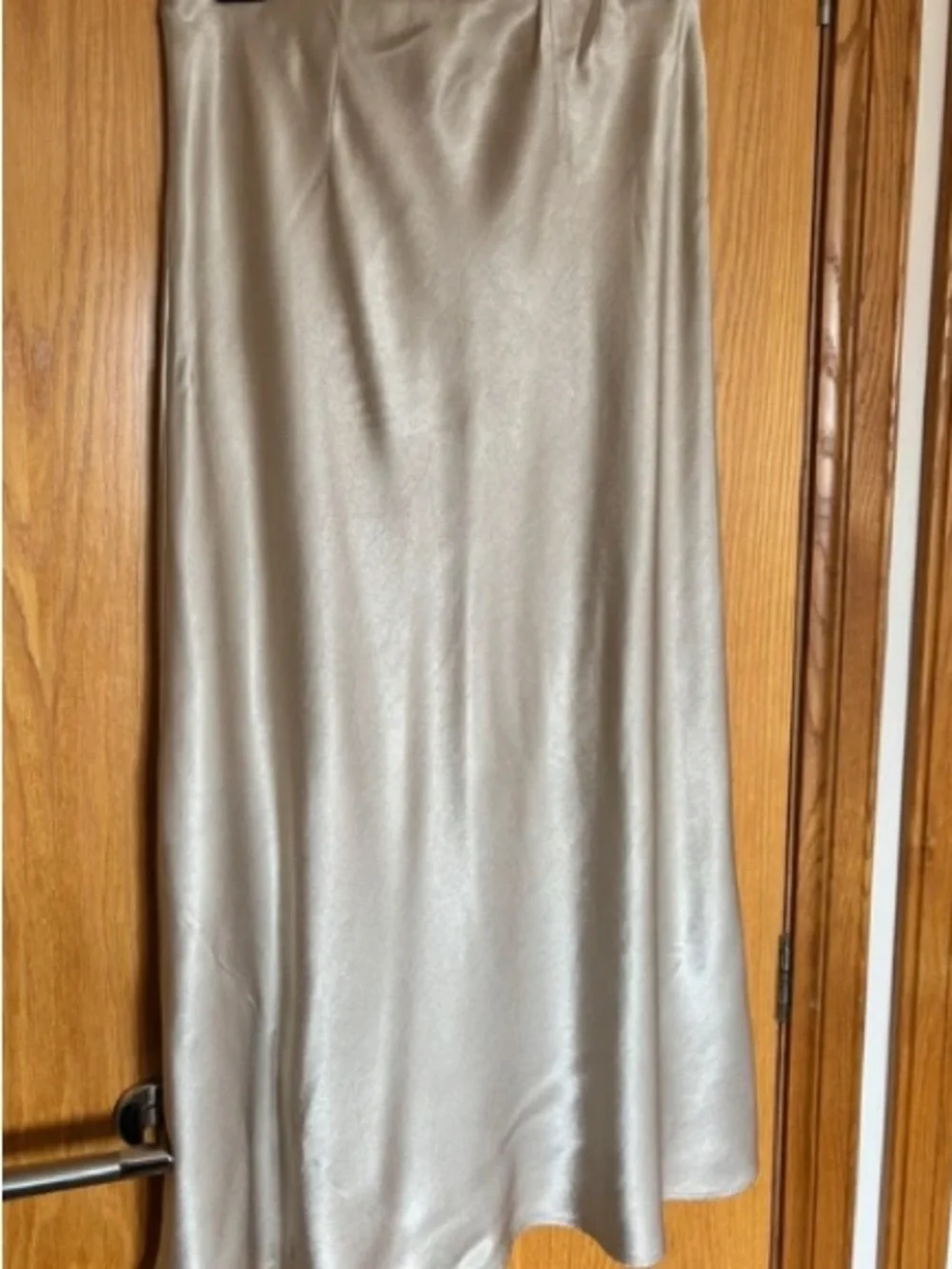 Marks & Spencer Pearl-White Satin A-Line Skirt